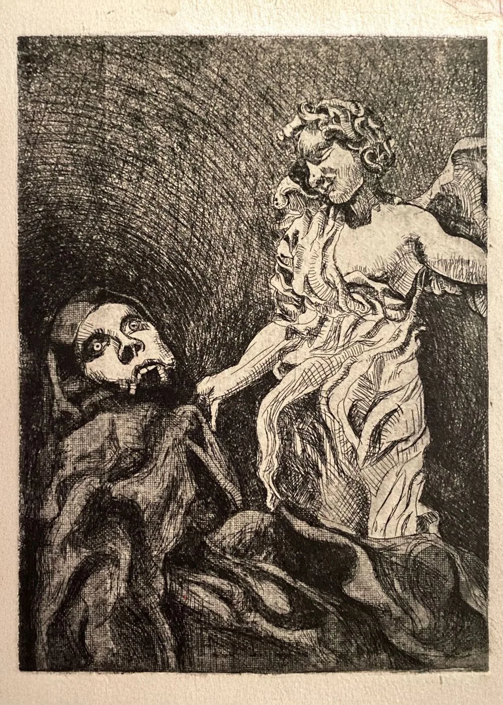 Aquatint print by Yago Partal at age 17