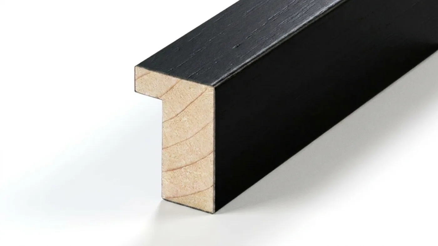 Marco Hamburgo en roble negro · estructura visible 20 mm