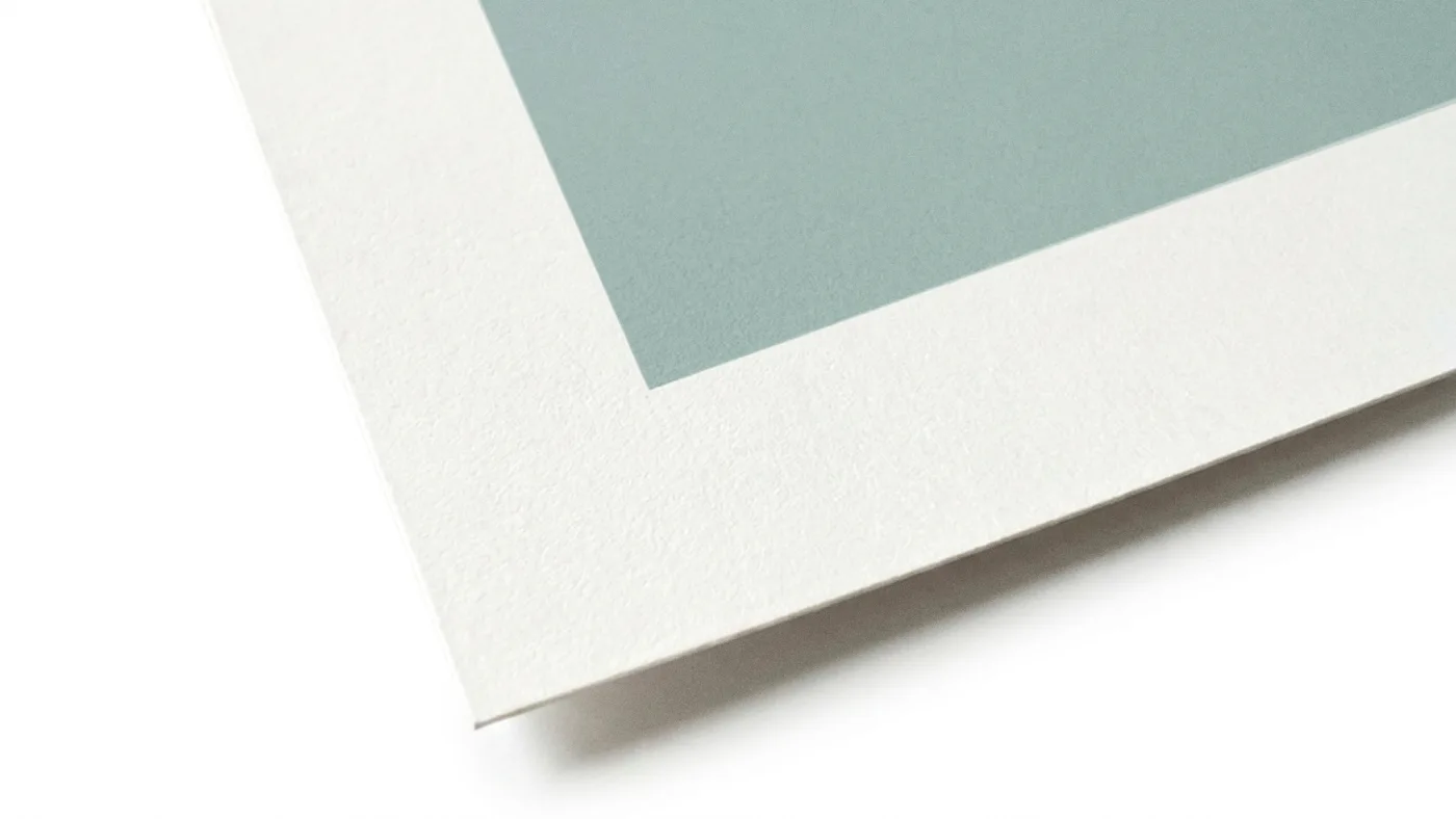 Textura del papel Hahnemühle Photo Rag 308 gsm bajo luz rasante