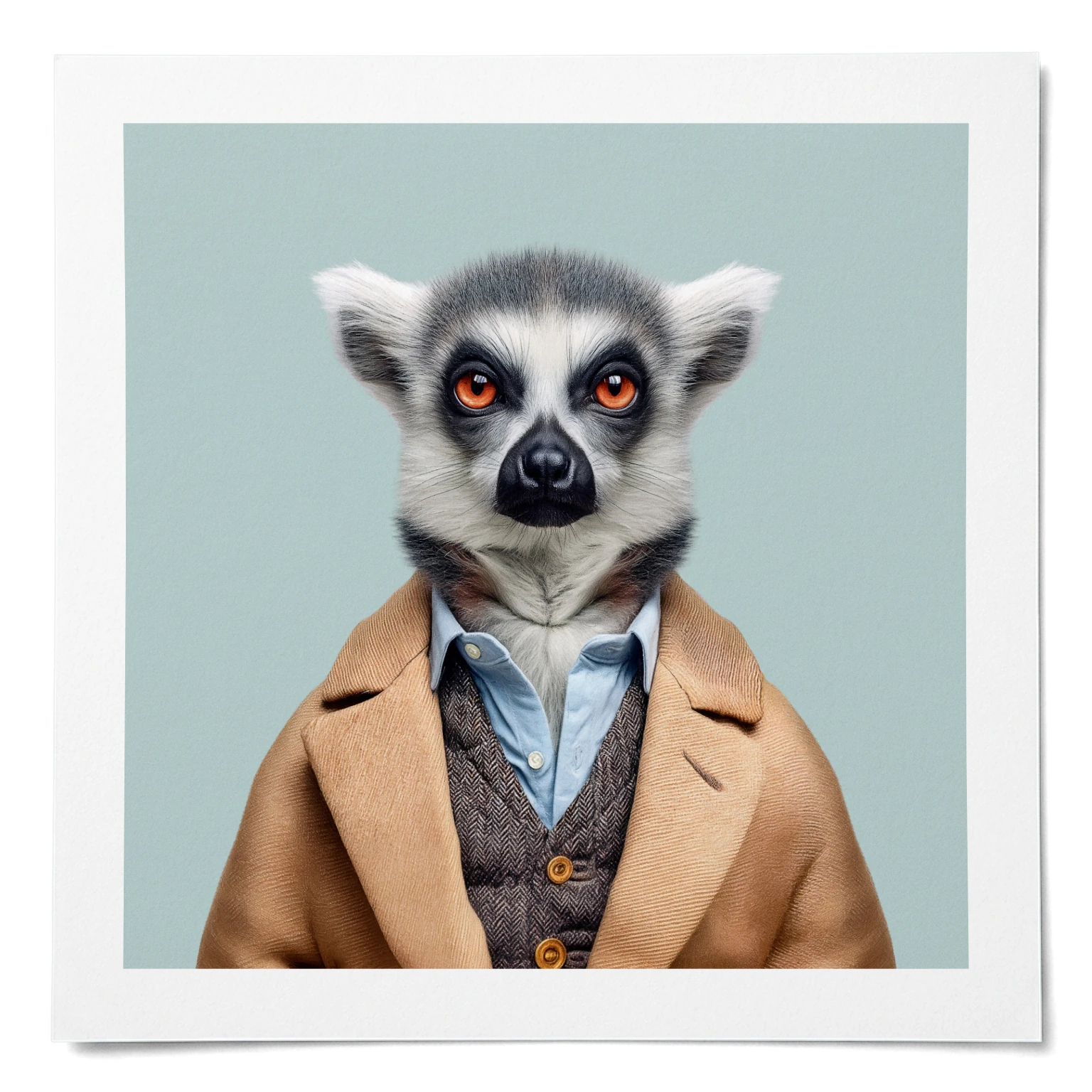 Wesley · Ring-tailed lemur · Matte poster
